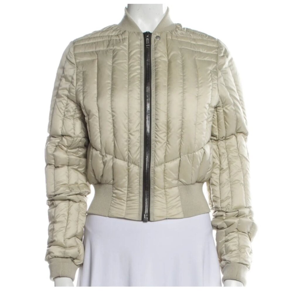 RICK OWENS FW22 Strobe Down Bomber Jacket - XS - Pearl